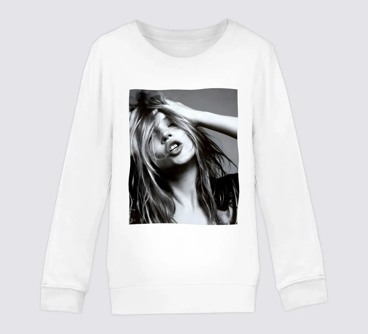 Kate Moss monocromatica felpa bambino da vintage singer