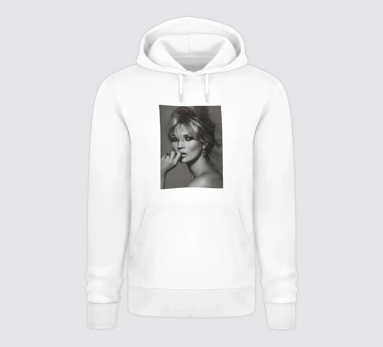 Ritratto Kate Moss felpa con cappuccio da vintage singer