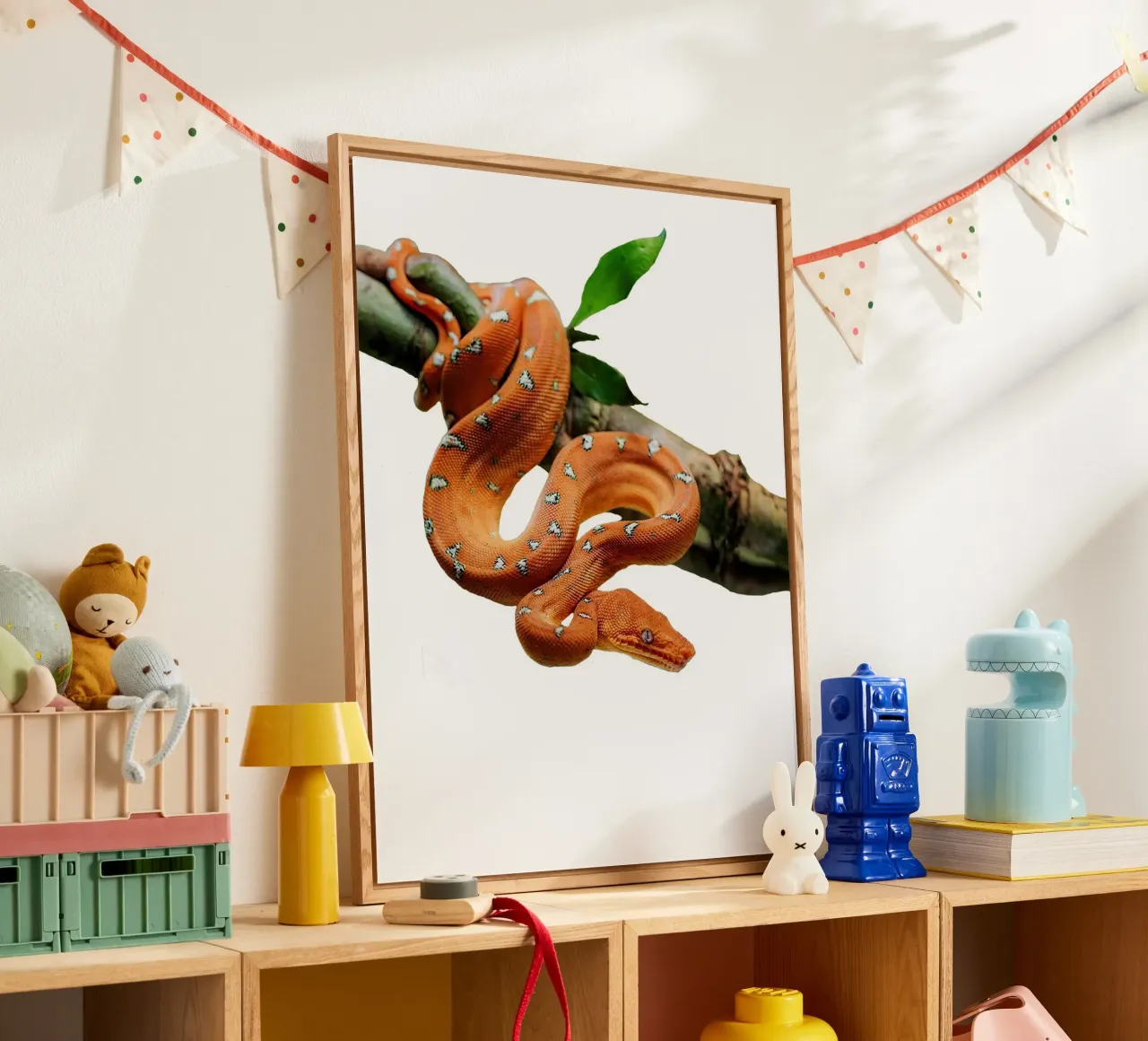orange boa snake plexiglass da Brook Soul King