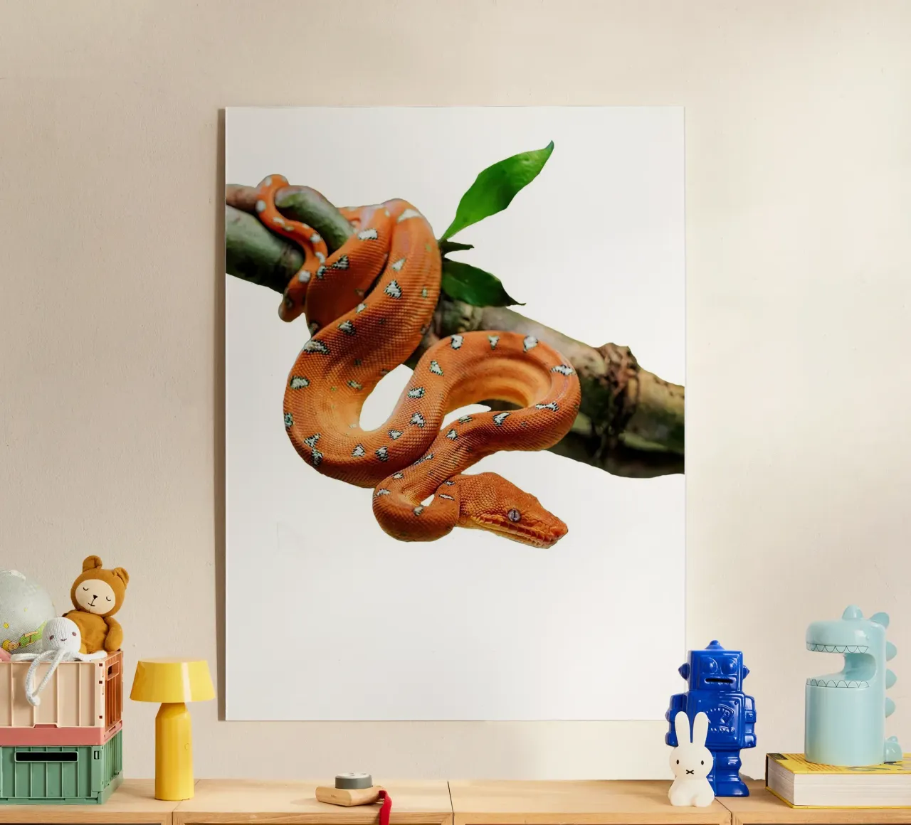 orange boa snake plexiglass da Brook Soul King
