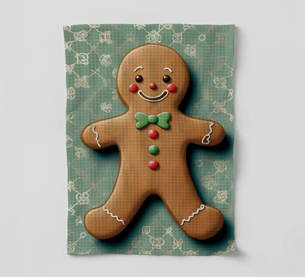 Uomo di pan di zenzero canovaccio da cucina da Twinkle & Thread