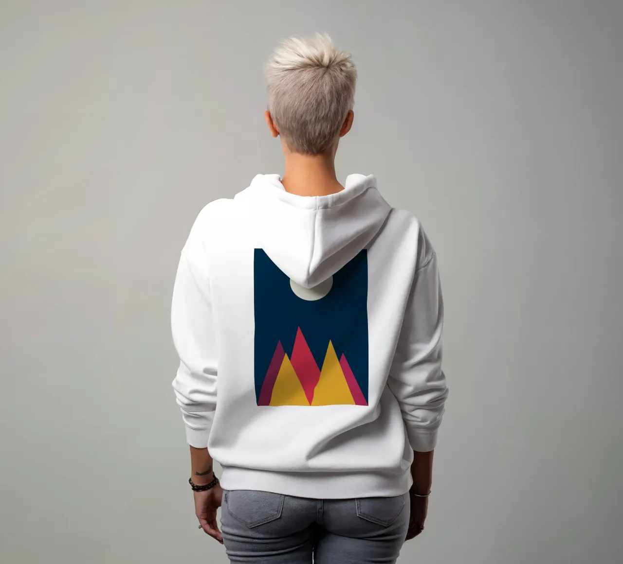 montaña vector color sudadera con capucha de Plumpz
