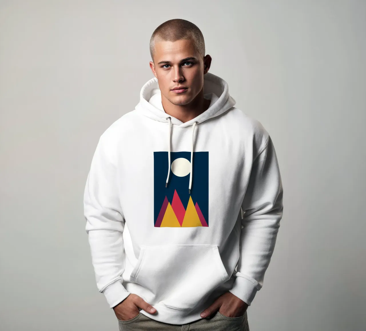 montaña vector color sudadera con capucha de Plumpz