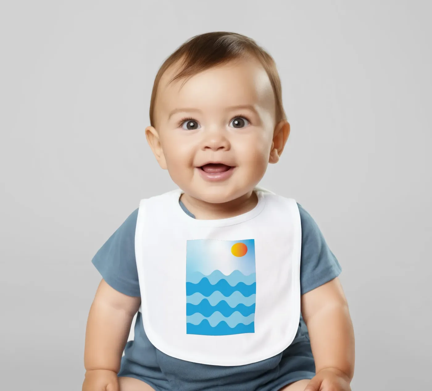 Meeresfarbe Babylätzchen von Plumpz