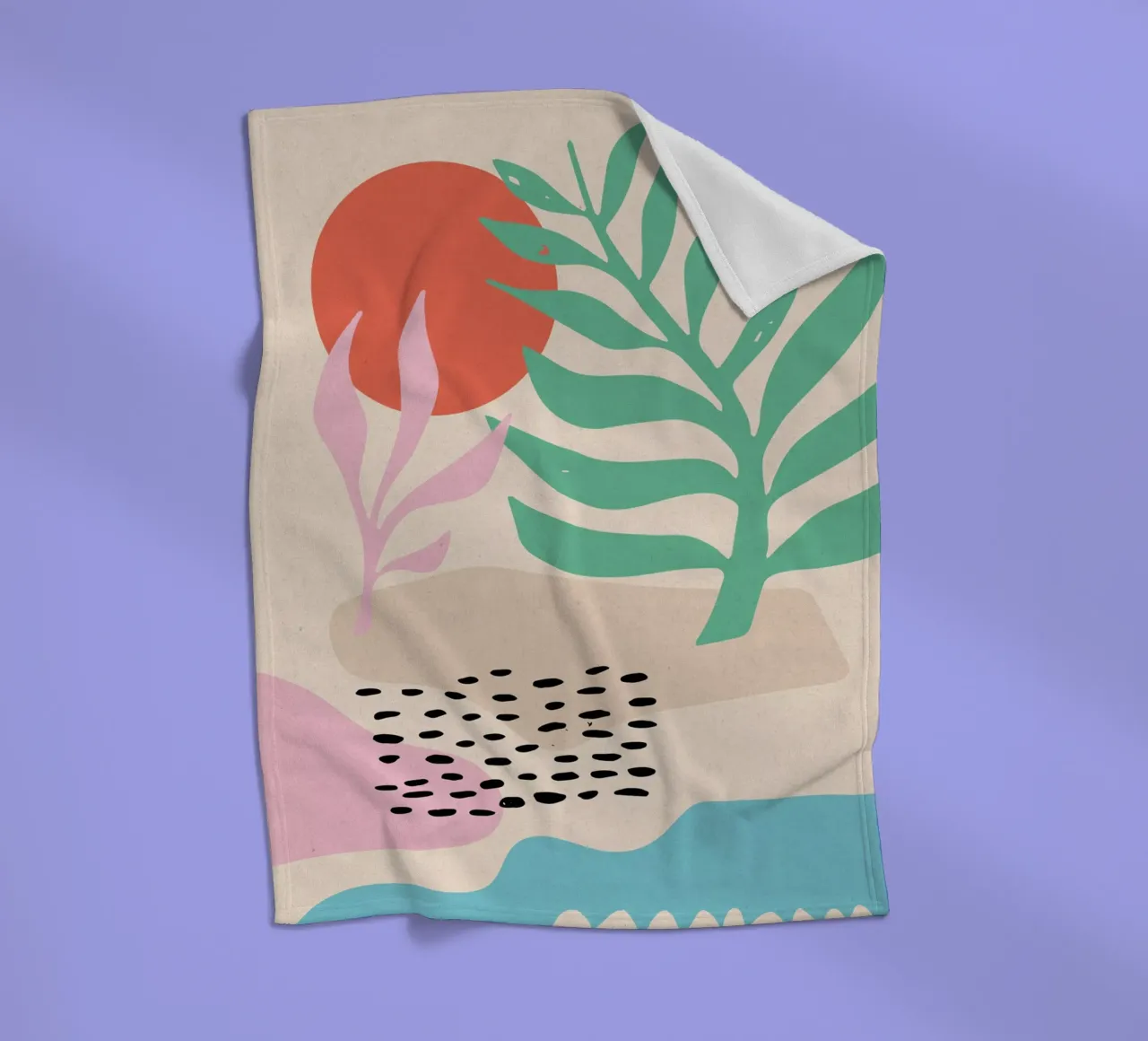 Desert Dancing fleece blanket by Kim Hubball Studio