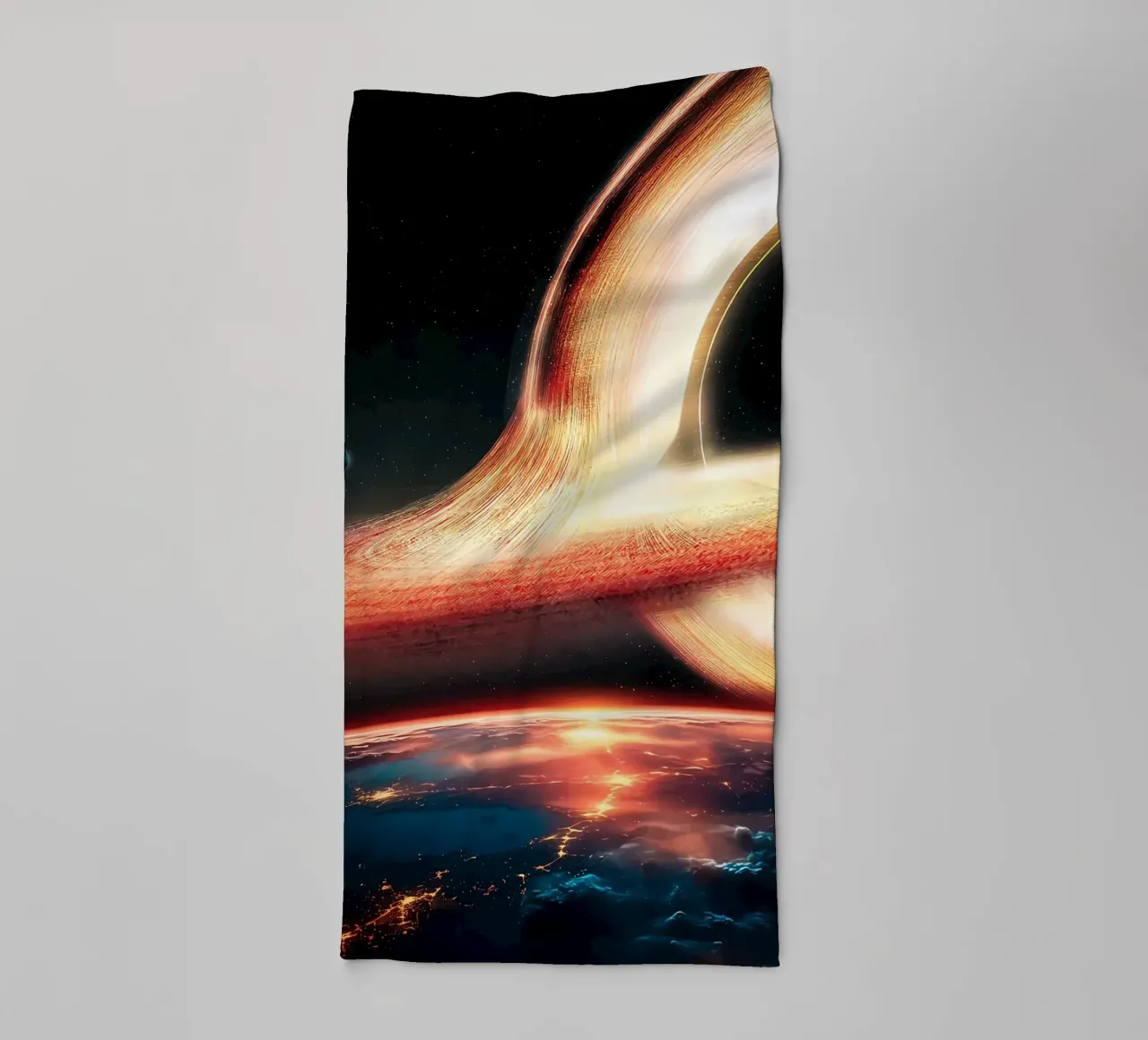 Black Hole & Planet Earth Outer Space towel by ShopByHaru