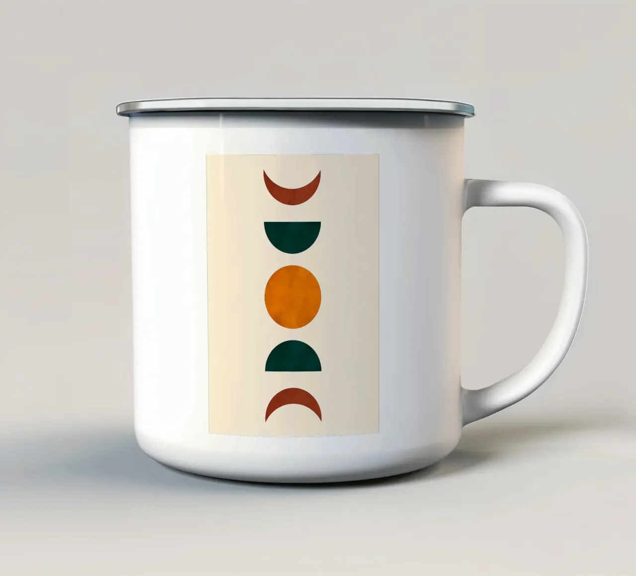 Abstracte maanfasen emaille mok van ShopByHaru