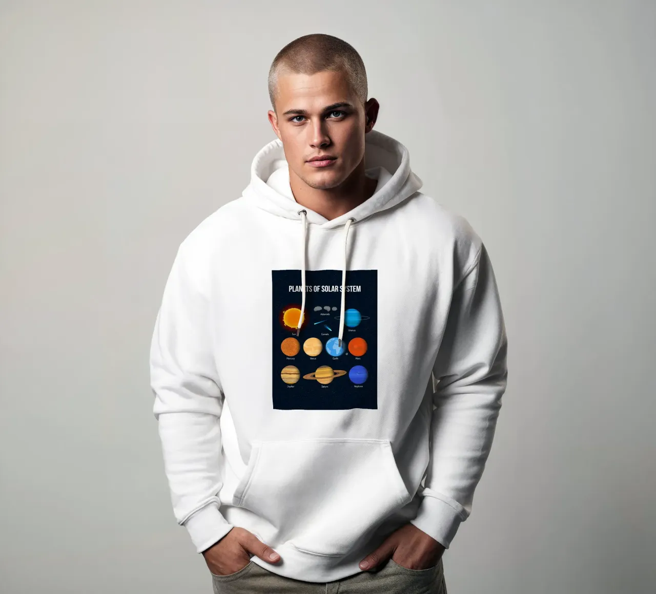 Grafico dei pianeti del sistema solare felpa con cappuccio da ShopByHaru