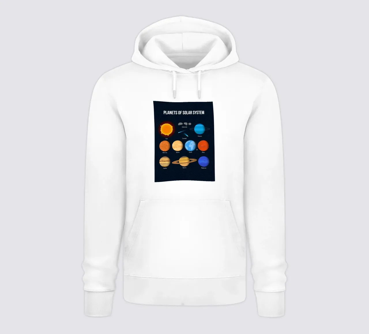 Grafico dei pianeti del sistema solare felpa con cappuccio da ShopByHaru