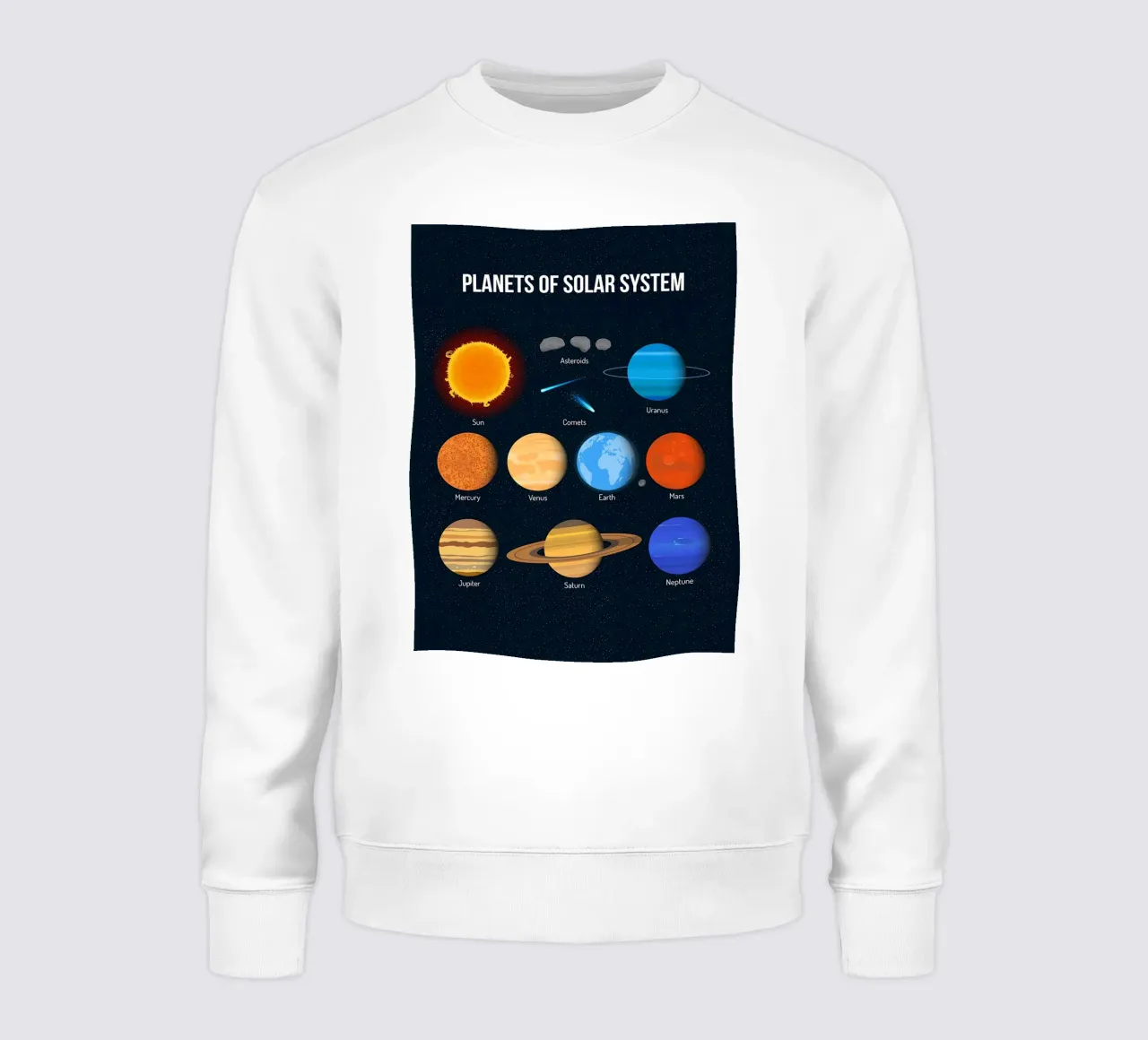 Grafico dei pianeti del sistema solare felpa da ShopByHaru
