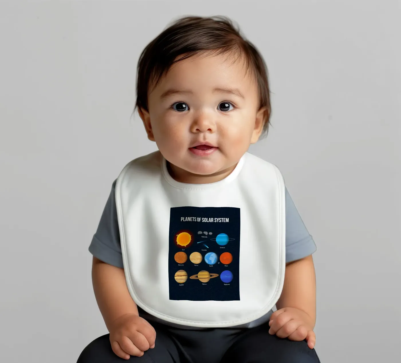 Solar System Planets Chart Babylätzchen von ShopByHaru