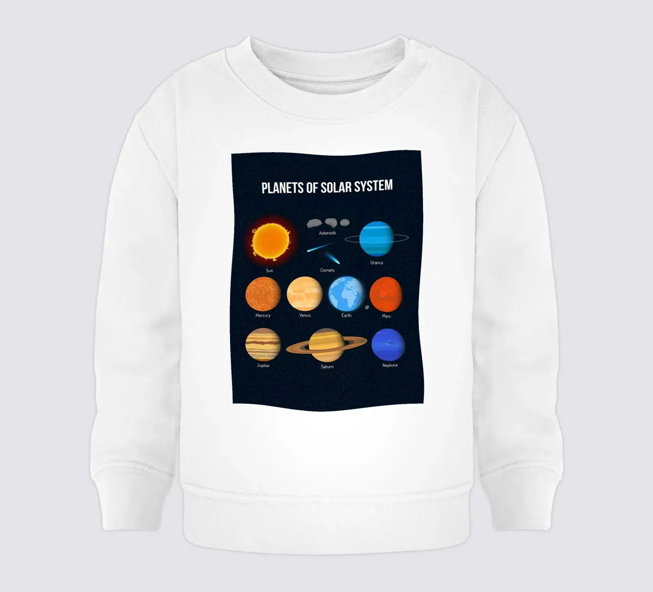 Grafico dei pianeti del sistema solare felpa neonato da ShopByHaru