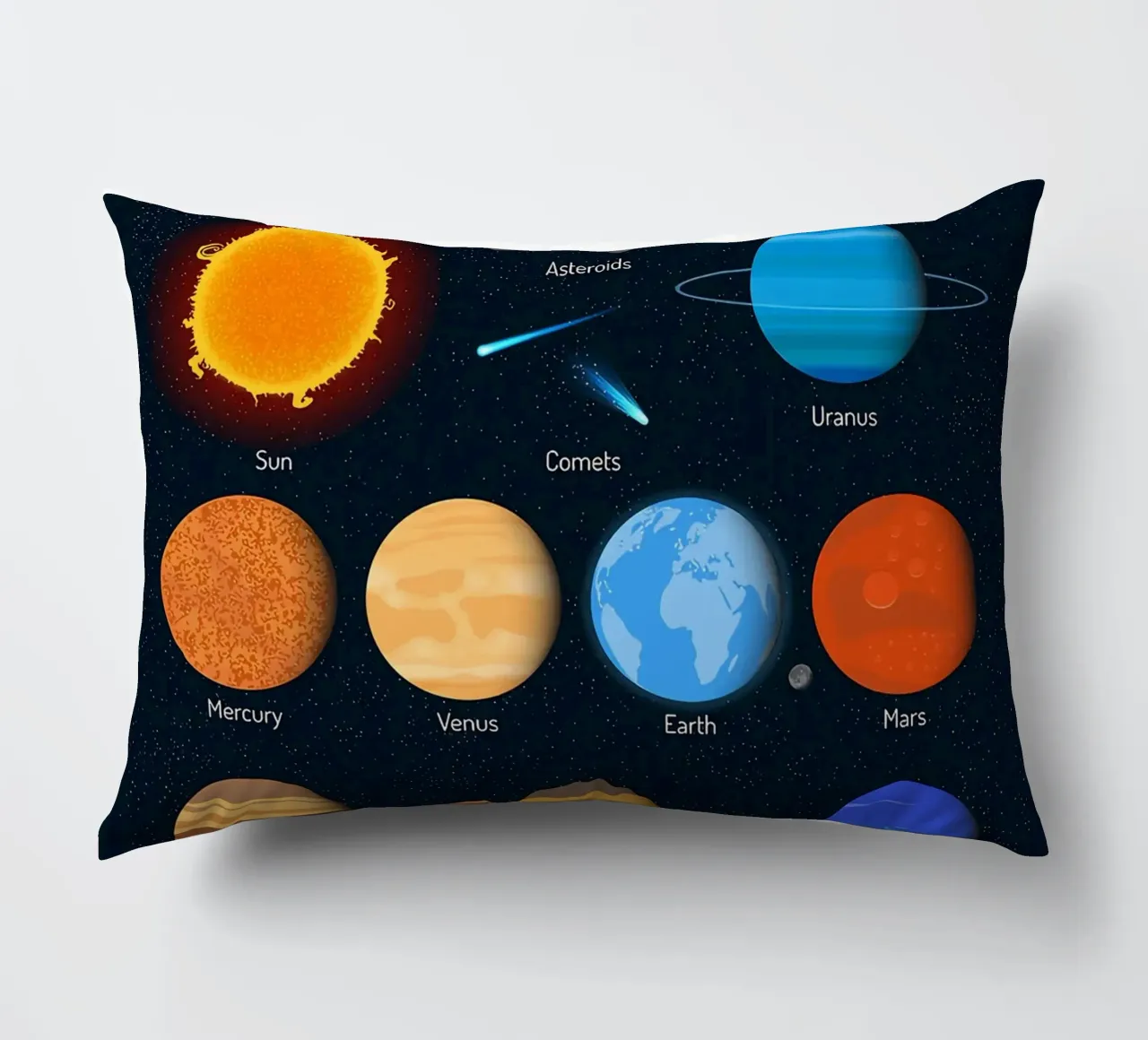 Grafico dei pianeti del sistema solare cuscino da ShopByHaru