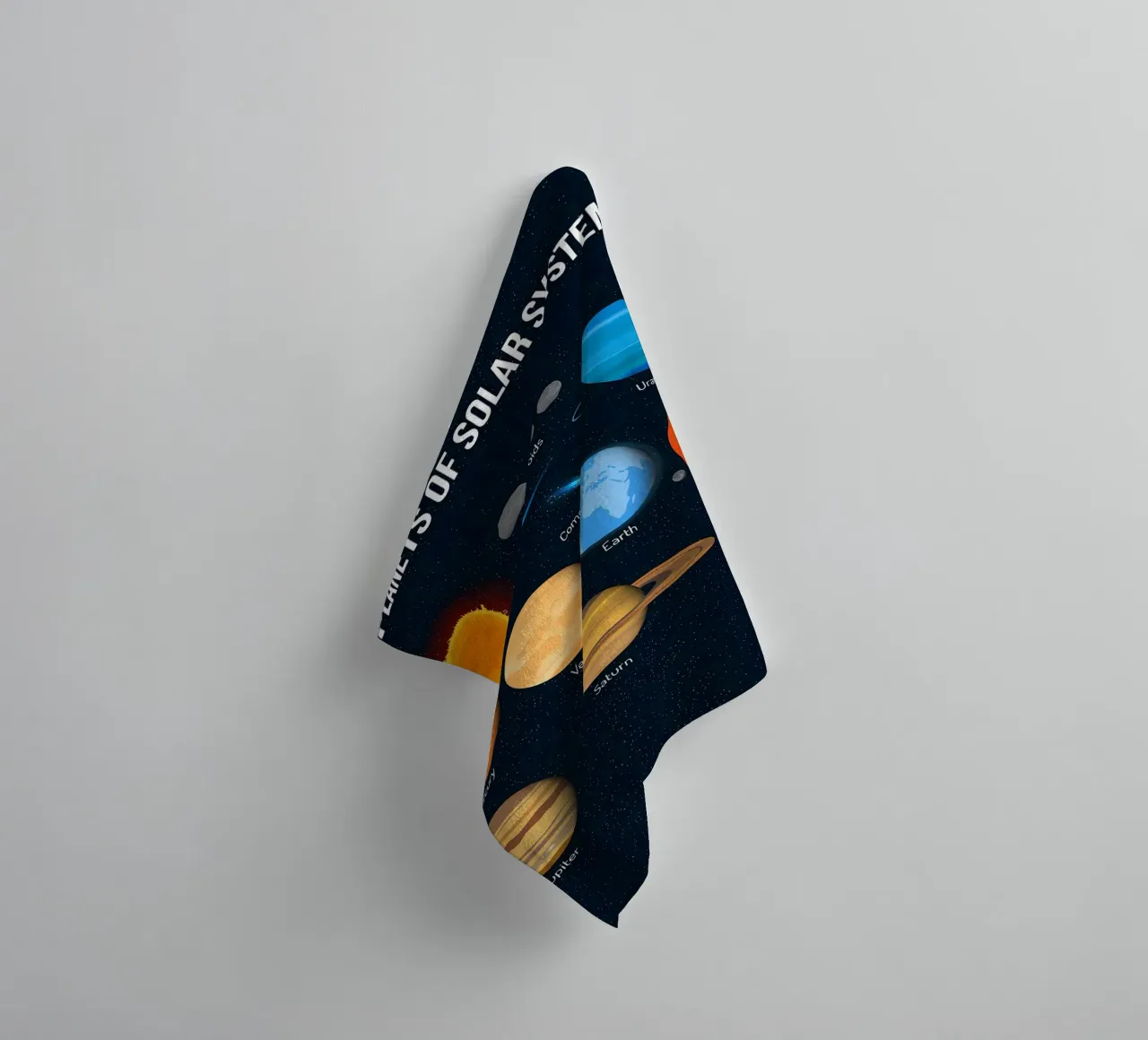 Solar System Planets Chart towel by ShopByHaru