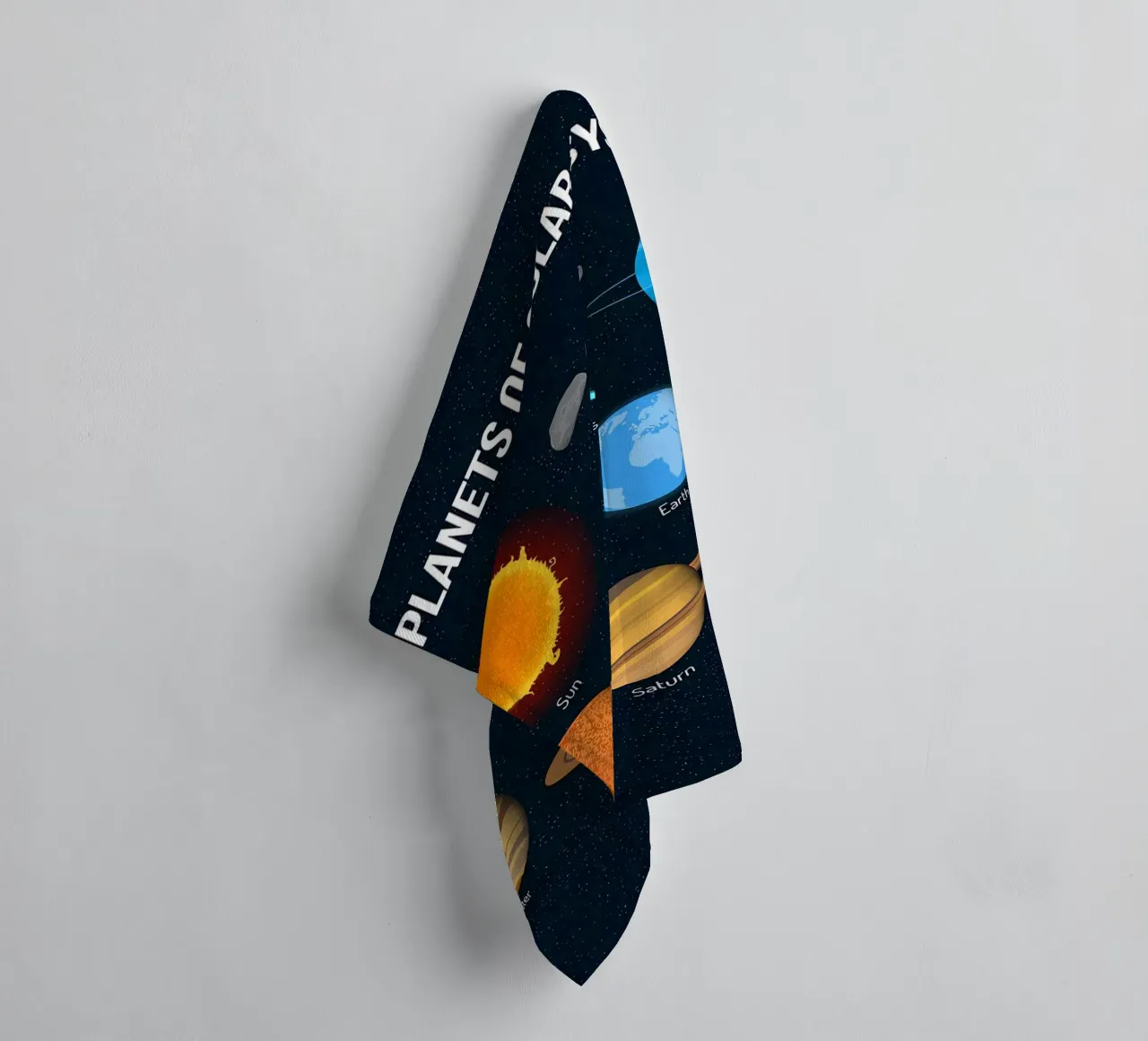 Solar System Planets Chart towel by ShopByHaru