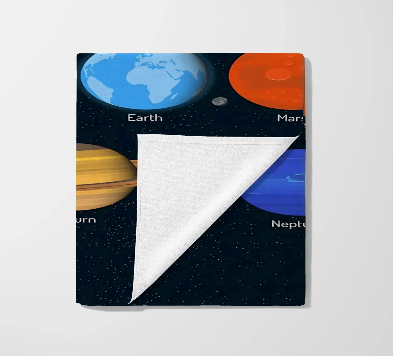 Grafico dei pianeti del sistema solare telo mare da ShopByHaru