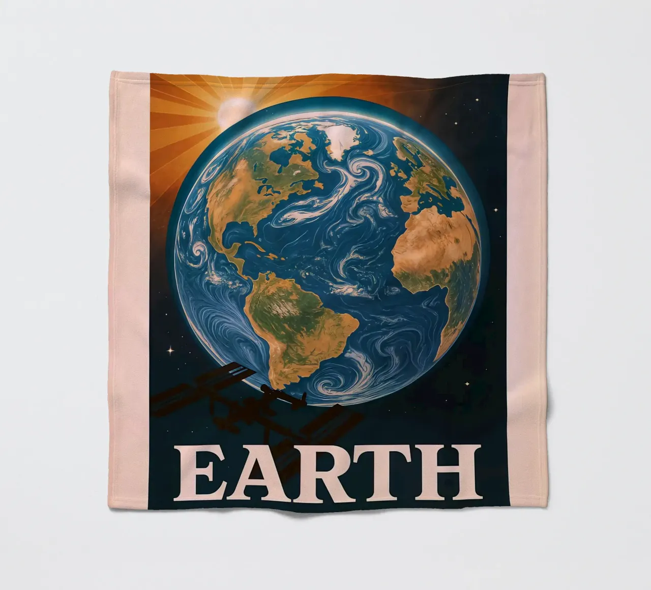 Erde_ Das blassblaue Wunder Fleecedecke von ShopByHaru