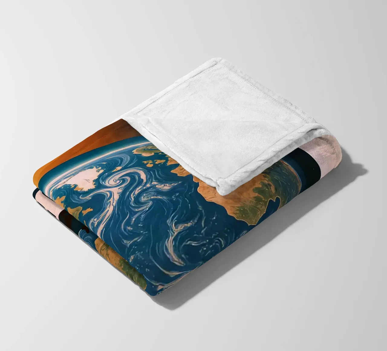 Erde_ Das blassblaue Wunder Fleecedecke von ShopByHaru