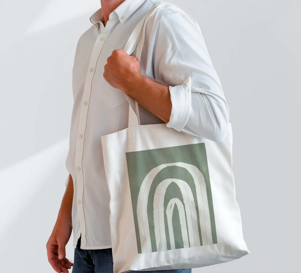 Abstract Arches borsa in juta da Flow Line