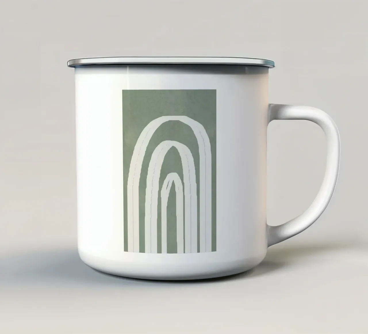 Abstract Arches emaille mok van Flow Line