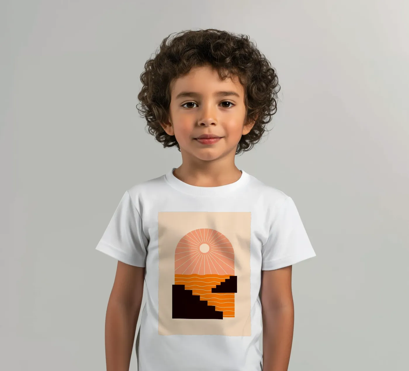 Géométrie du coucher de soleil t-shirt enfant de stewar