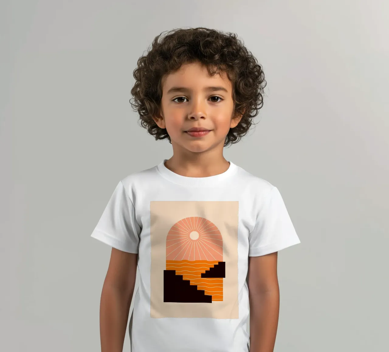 Geometria del tramonto t-shirt bambini da stewar