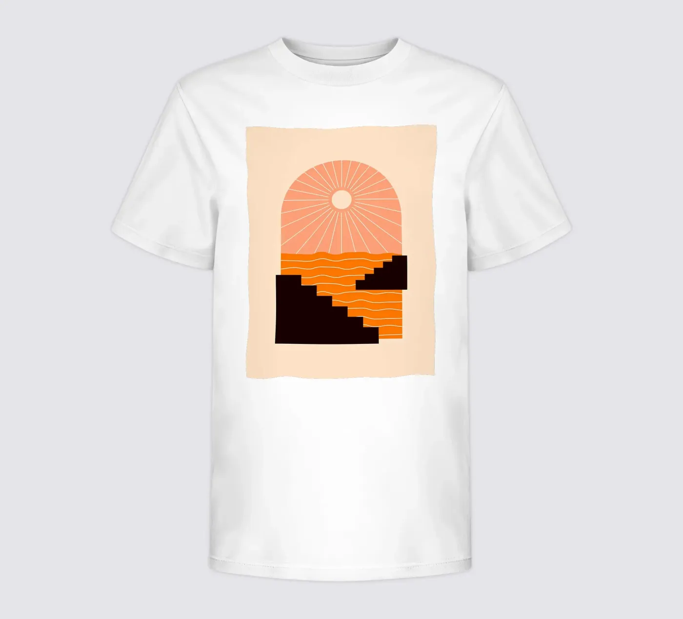 Géométrie du coucher de soleil t-shirt enfant de stewar