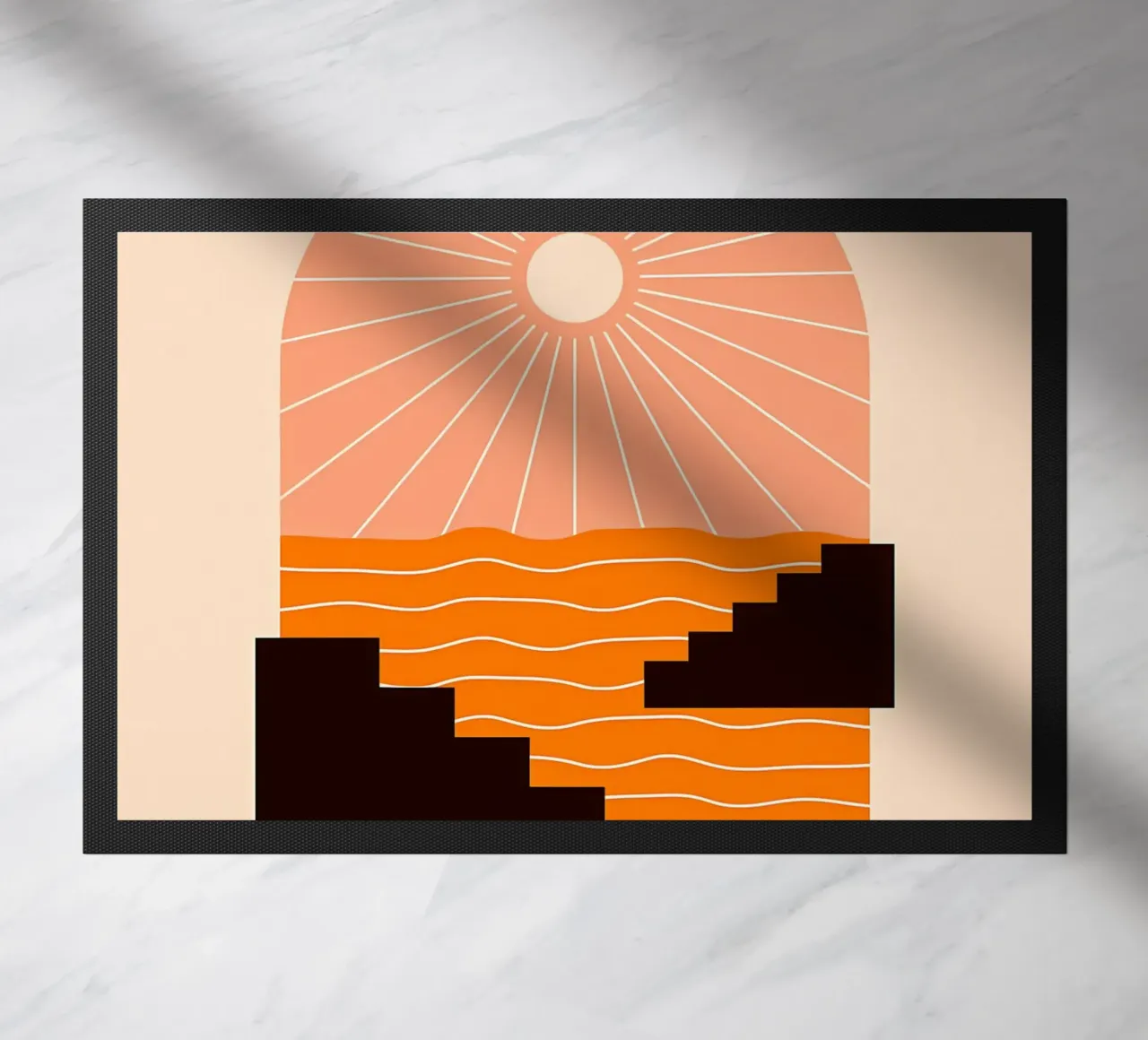 Sunset Geometry doormat by stewar