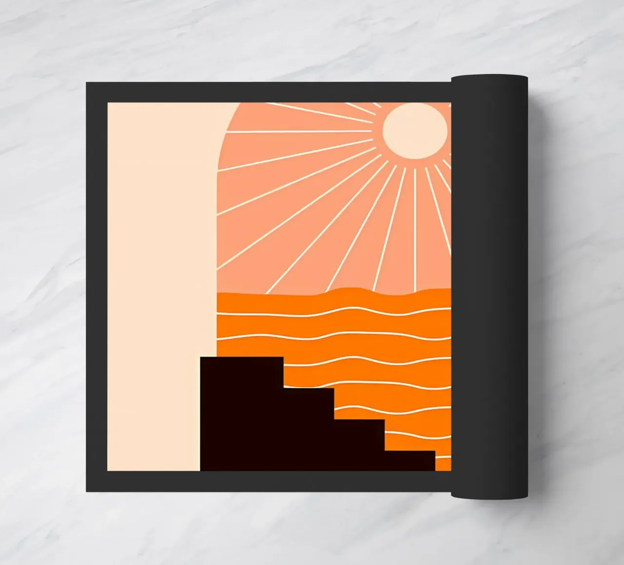 Sunset Geometry doormat by stewar