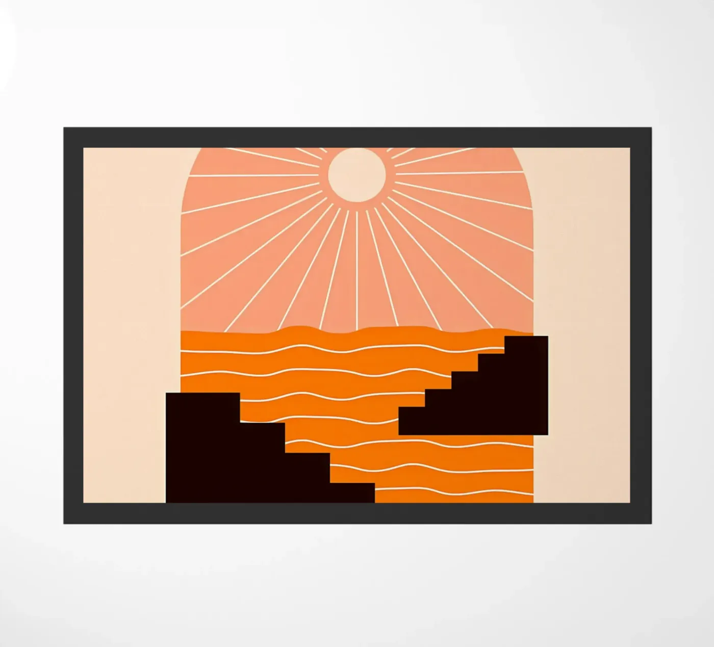 Sonnenuntergang Geometrie Fußmatte von stewar