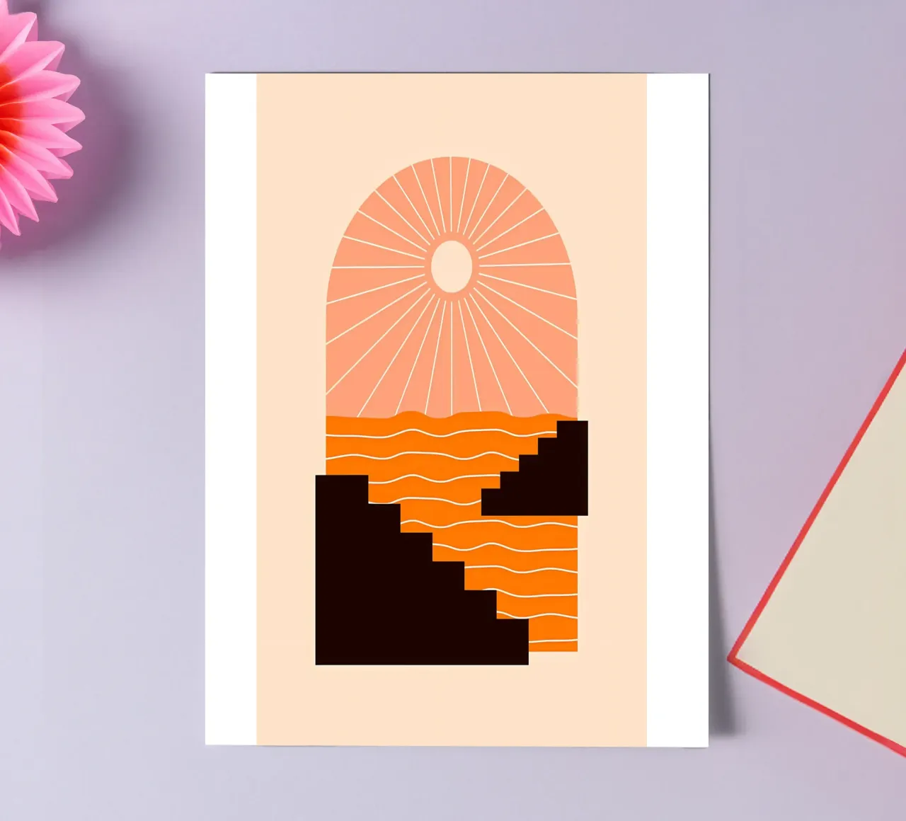 Sunset Geometry sticker sheet by stewar