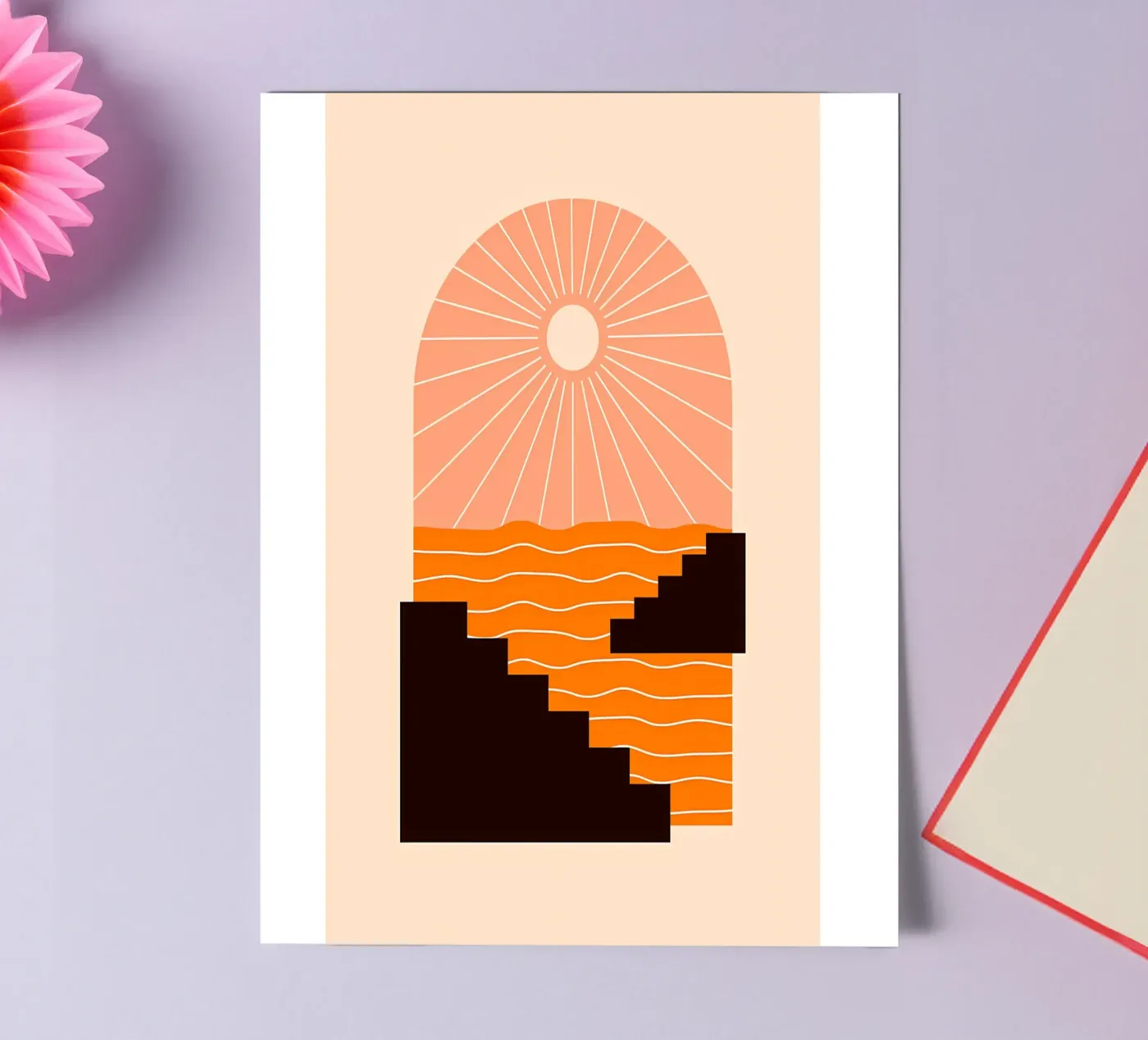 Sunset Geometry Stickerbogen von stewar