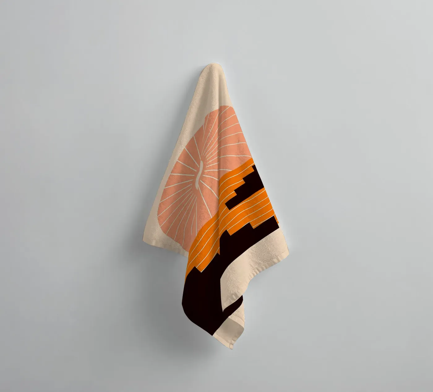 Sunset Geometry towel by stewar