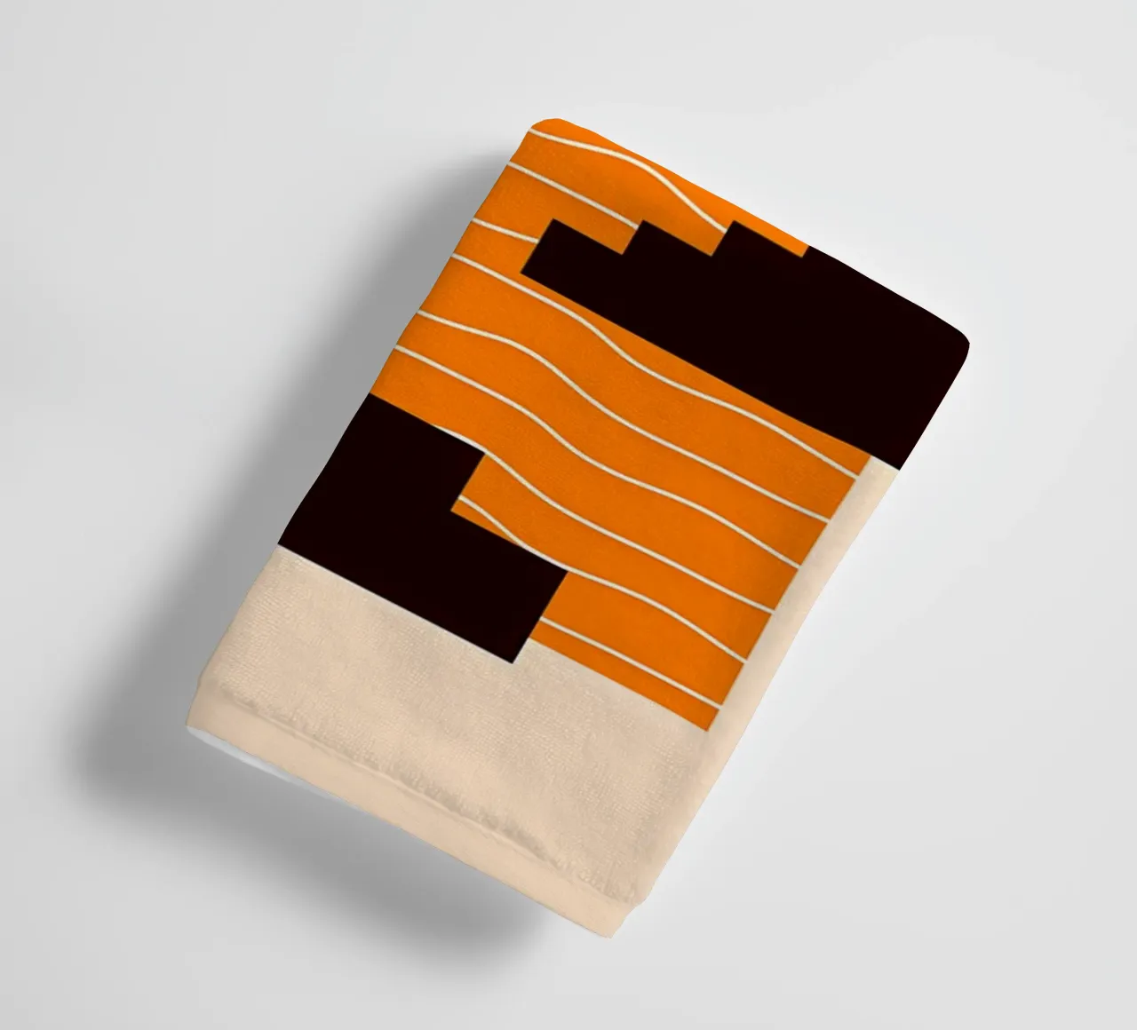 Geometrie bij zonsondergang badhanddoek van stewar