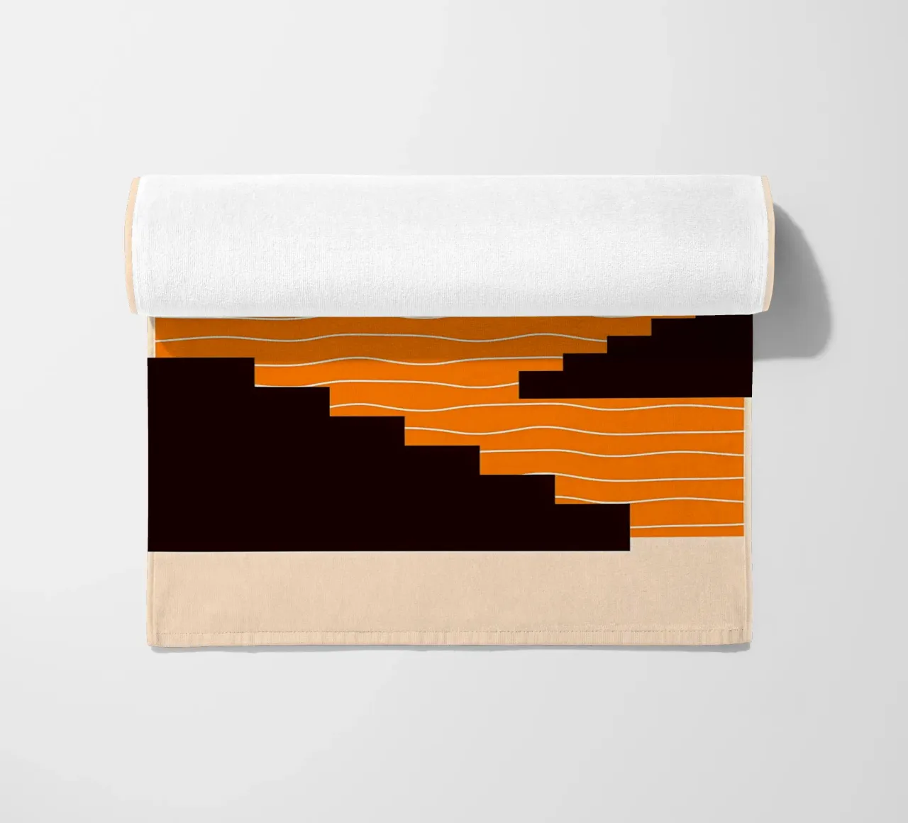 Geometrie bij zonsondergang strandhanddoek van stewar