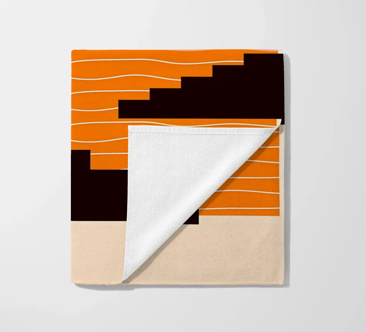 Geometrie bij zonsondergang strandhanddoek van stewar