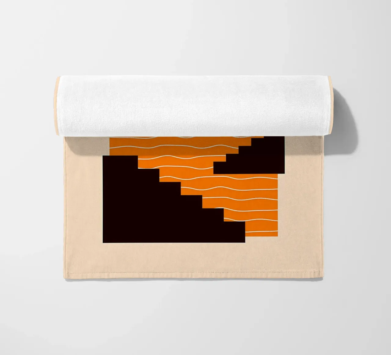 Geometrie bij zonsondergang strandhanddoek van stewar