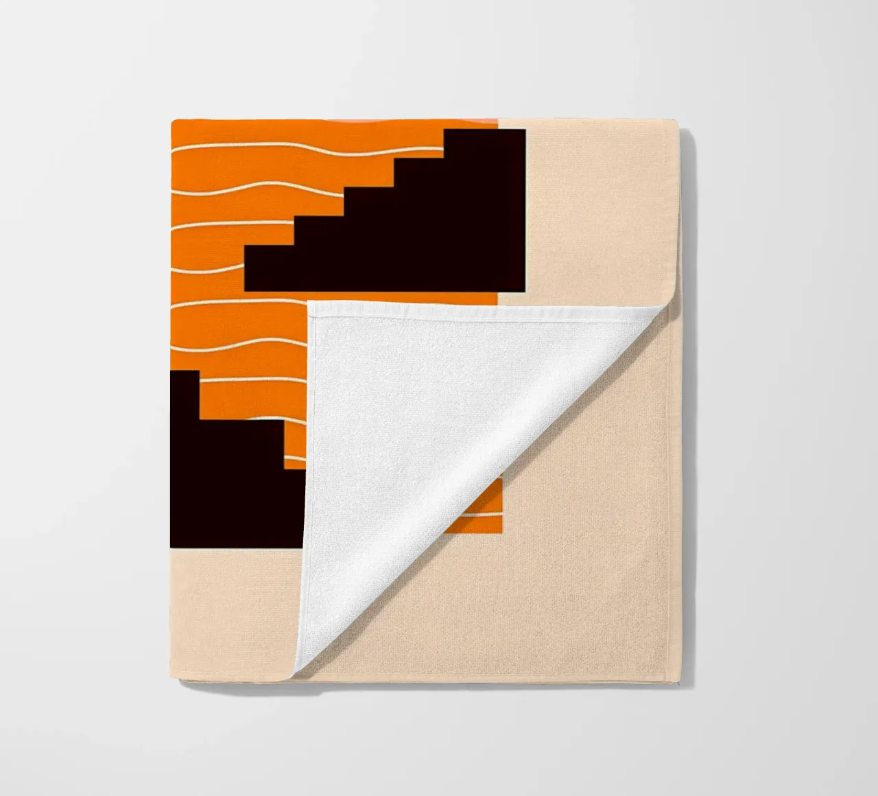 Geometrie bij zonsondergang strandhanddoek van stewar