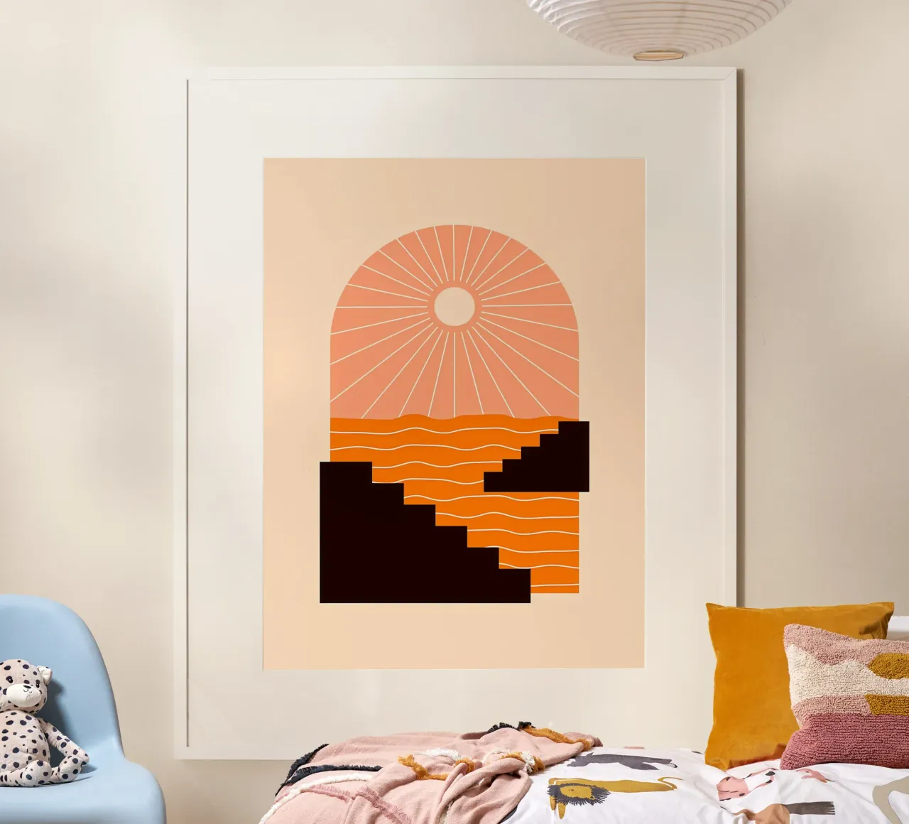 Sunset Geometry poster by stewar
