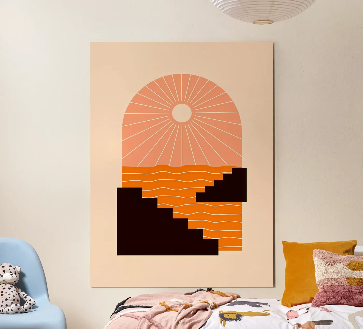 Sunset Geometry poster by stewar