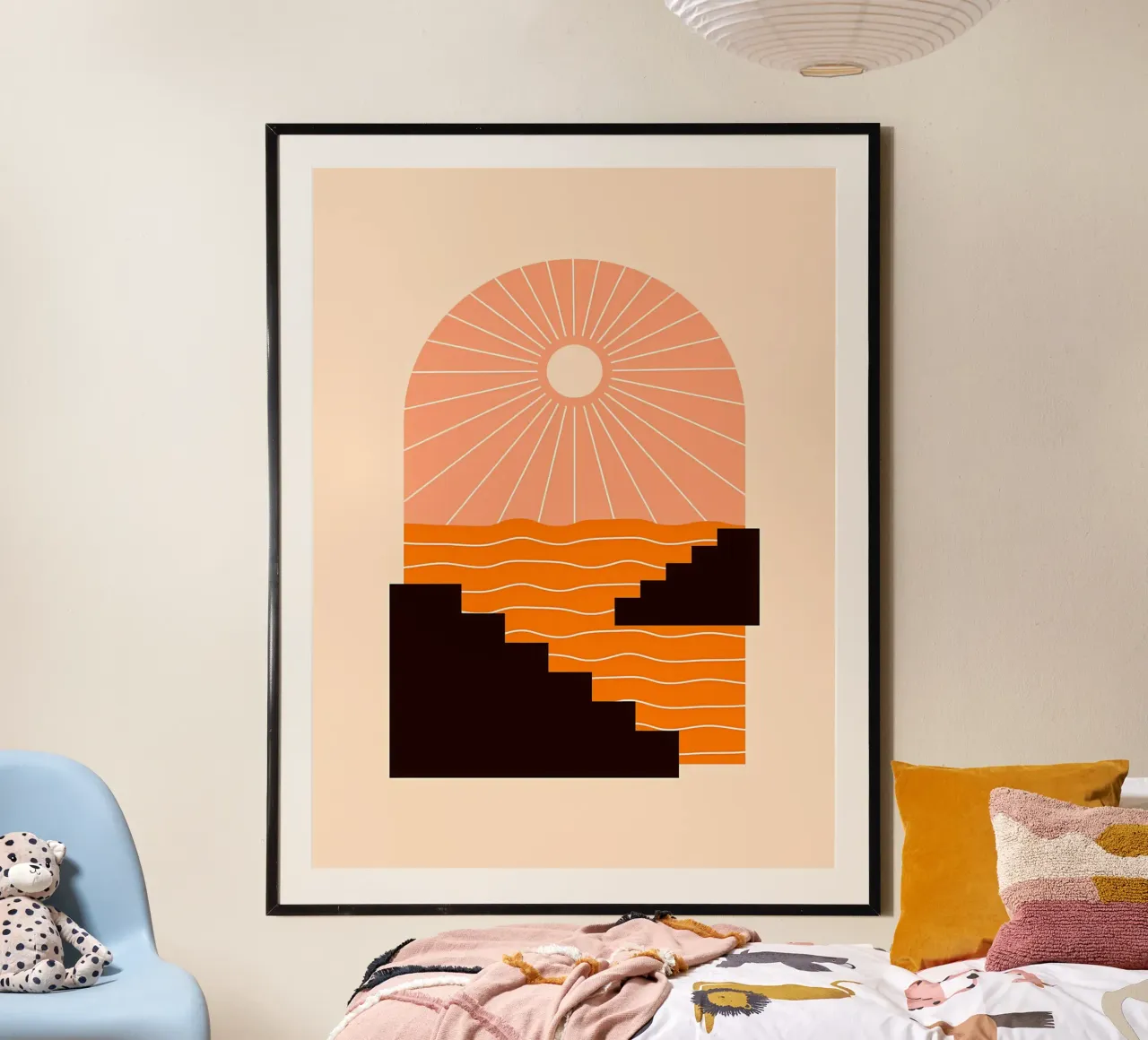 Sunset Geometry poster by stewar