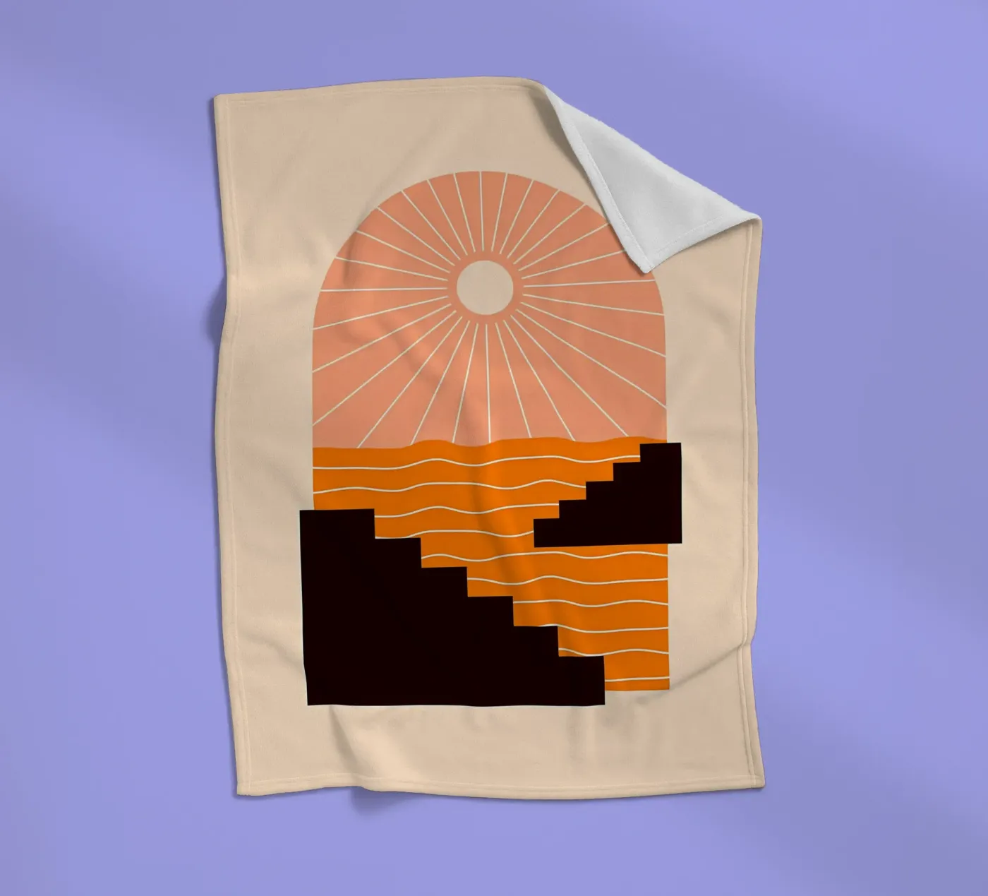 Geometria del tramonto coperta in pile da stewar