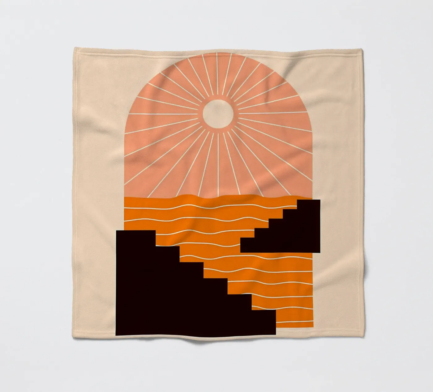 Geometria del tramonto coperta in pile da stewar