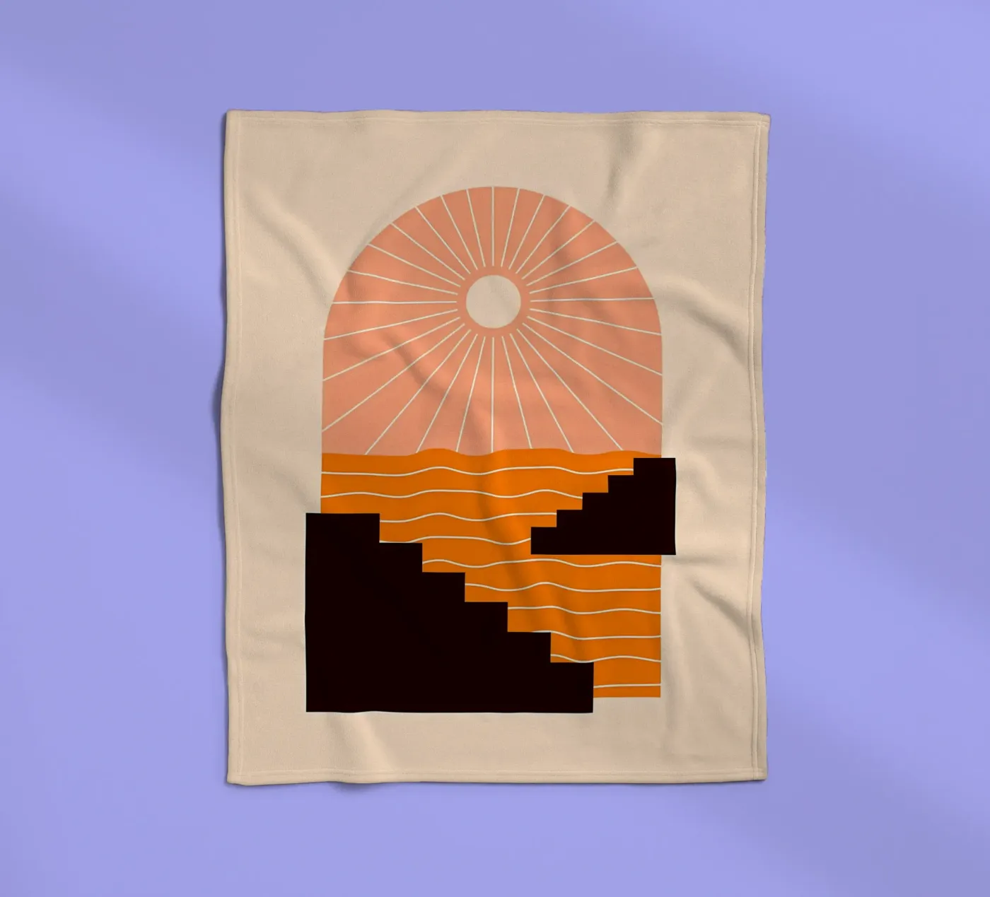 Geometria del tramonto coperta in pile da stewar