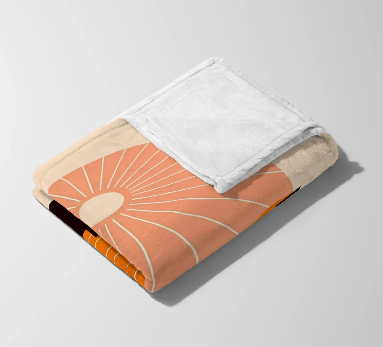 Sonnenuntergang Geometrie Fleecedecke von stewar