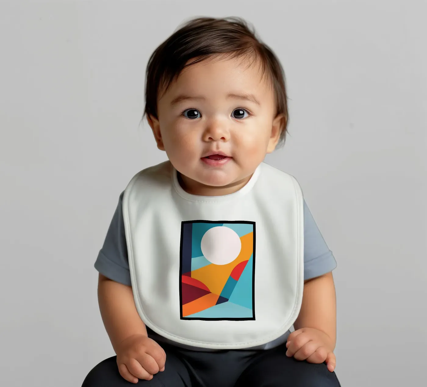 Basic abtract baby bib by stewar