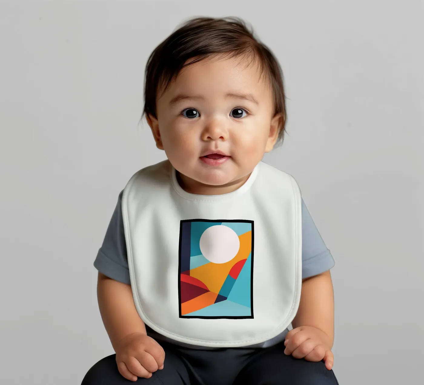 Basic abtract baby bib by stewar