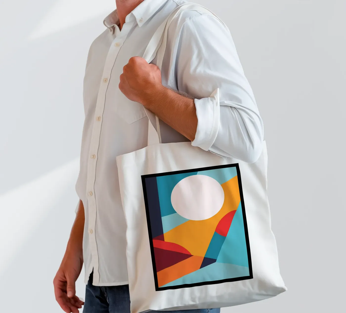 Basic abtract tote bag by stewar