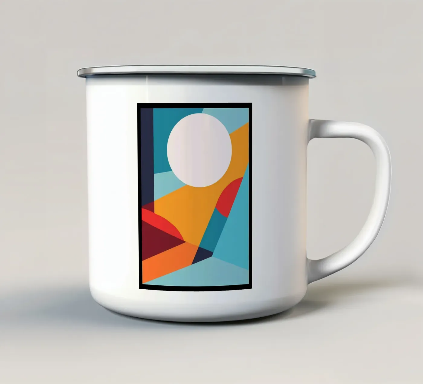 Basic abtract enamel mug by stewar