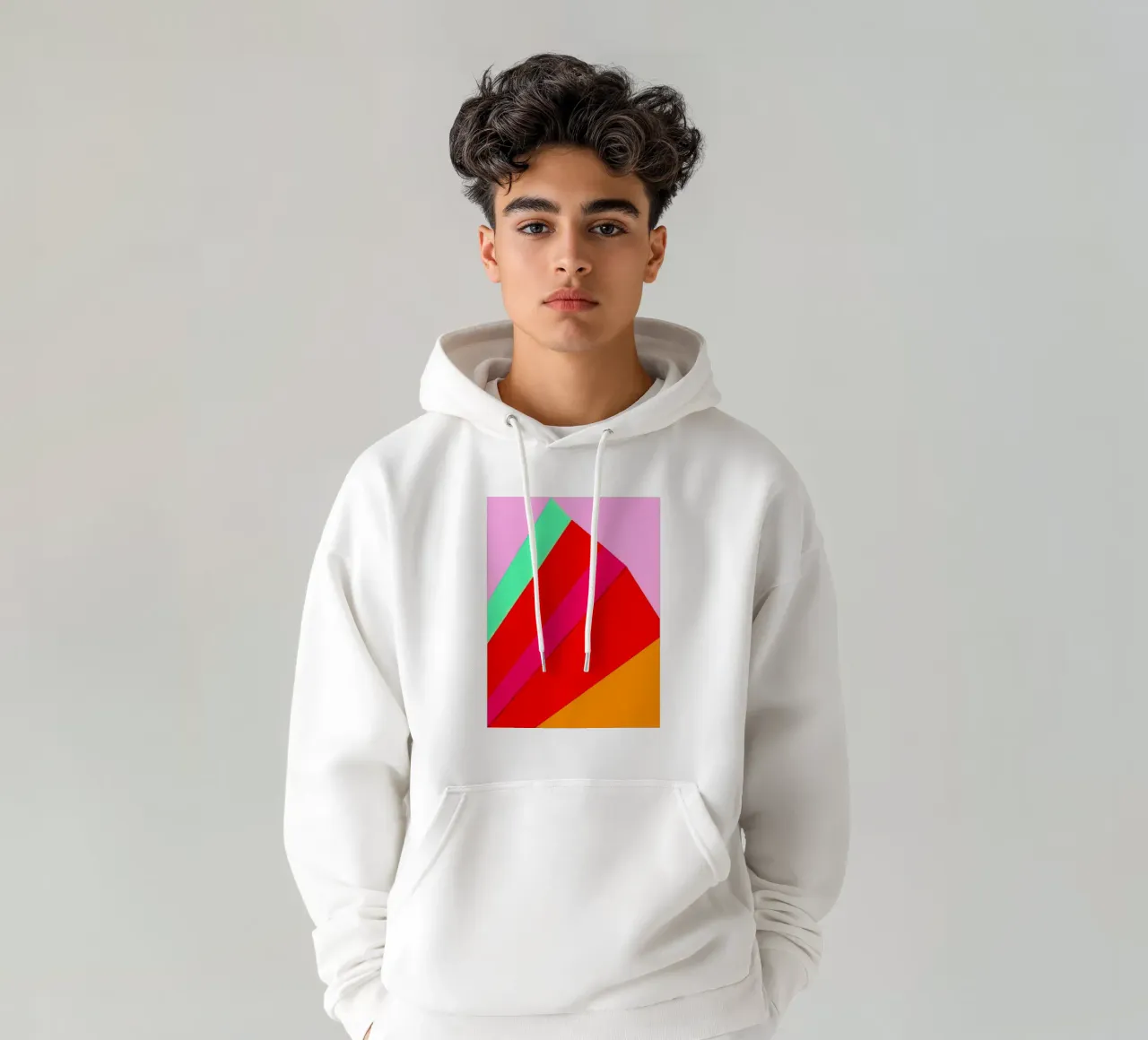 Colore felpa con cappuccio da stewar